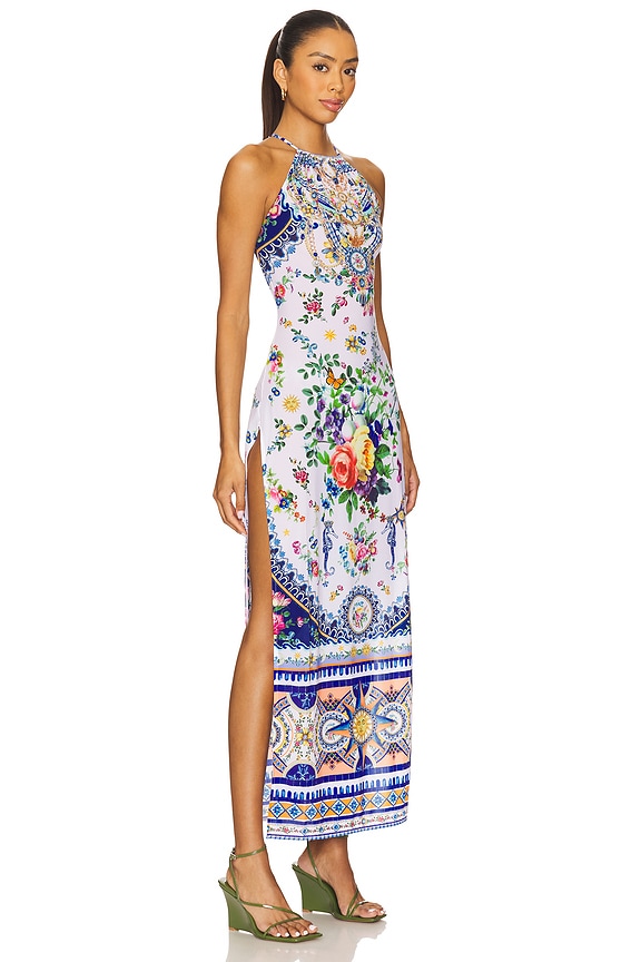 view 2 of 5 High Neck Long Dress in Tiles Darls