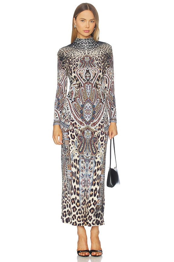 view 2 of 4 Back Detail Jersey Dress in Istanbul Animalia