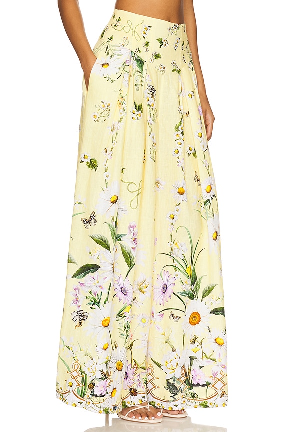 view 2 of 6 Corset Waist Wide Leg Pant in Daisy Chains