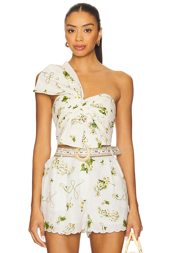 view 1 of 6 Asymmetric Bow Top in Botanical Utopia