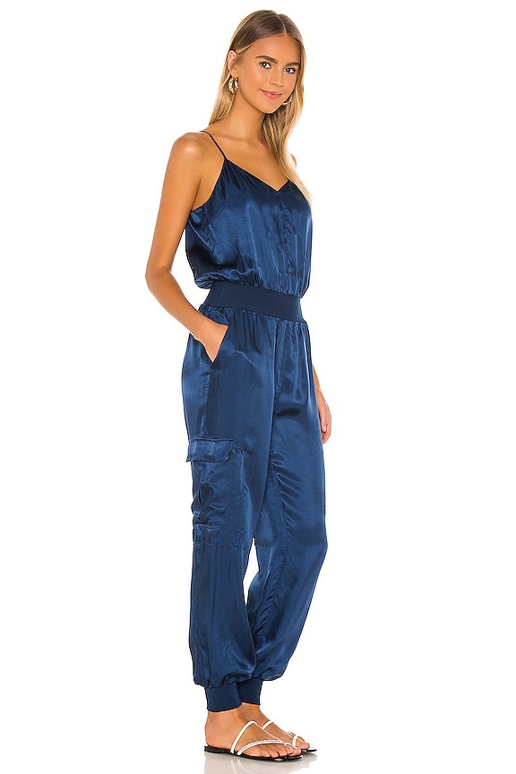 view 2 of 3 Twill Amia Jumpsuit in Lapis