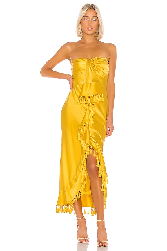 view 1 of 4 ROBE ASYMÉTRIQUE ELISE in Lemon Drop
