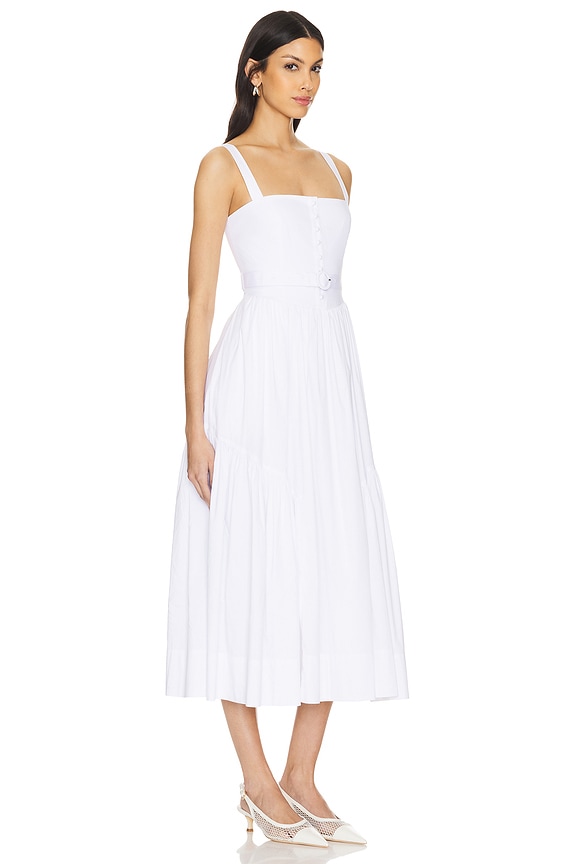 view 2 of 3 VESTIDO MIDI AMBER in White
