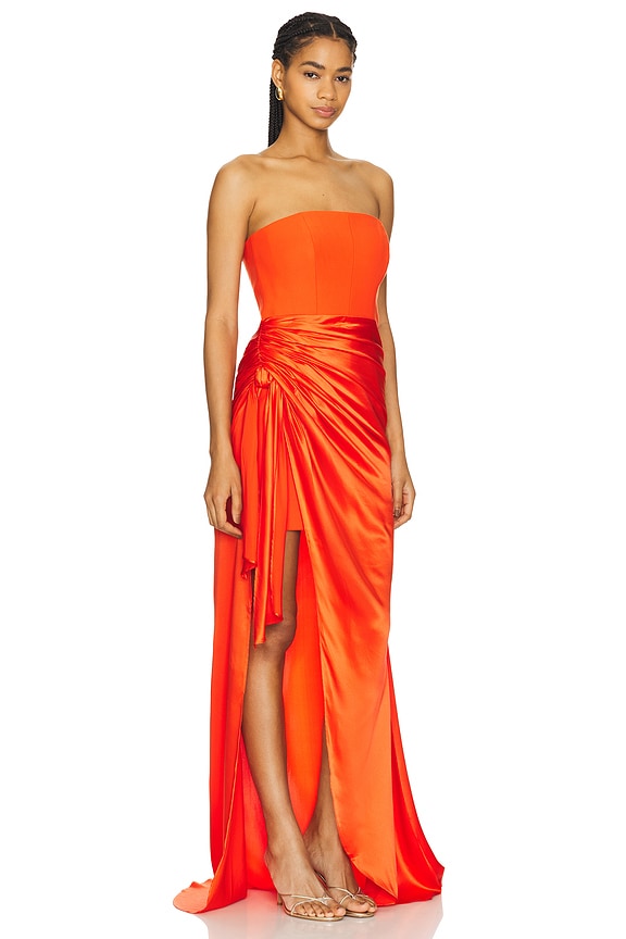 view 2 of 4 Rania Gown in Deep Tangelo