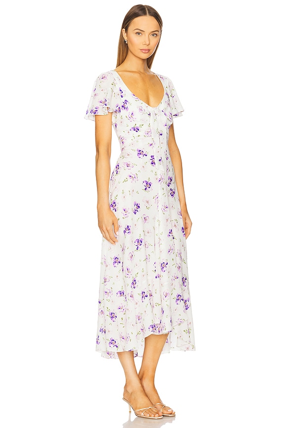 view 2 of 3 Tossed Midi Dress in Ivory Multi