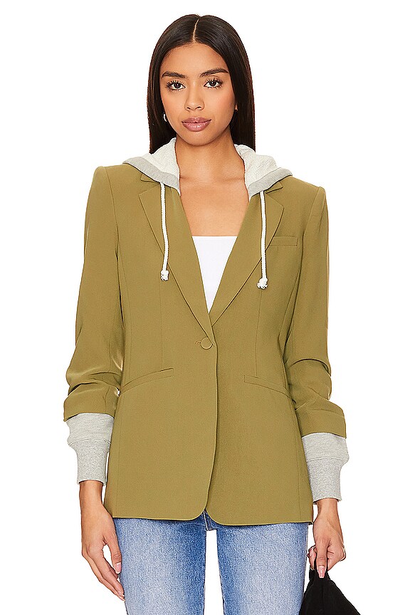 view 2 of 5 BLOUSON KHLOE in Olive Green & Heather Grey
