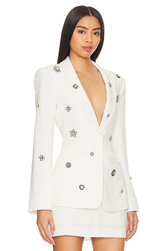 view 2 of 5 Embroidered Cheyenne Blazer in Ivory