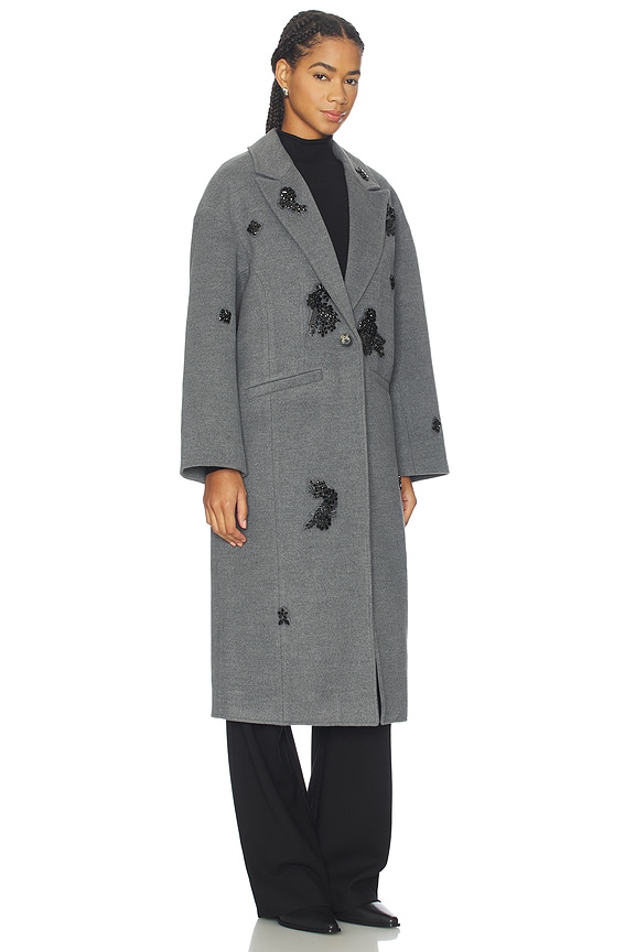 view 2 of 4 Crystal Ivy Gravis Coat in Heather Grey & Black