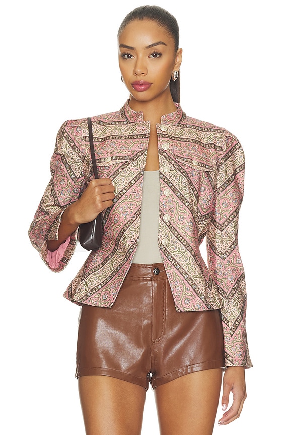 view 2 of 6 Denim Avril Jacket in Amour Pink Multi