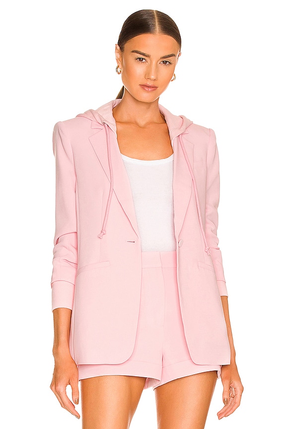 Cinq a Sept Hooded Khloe Jacket in Pink Quartz | REVOLVE