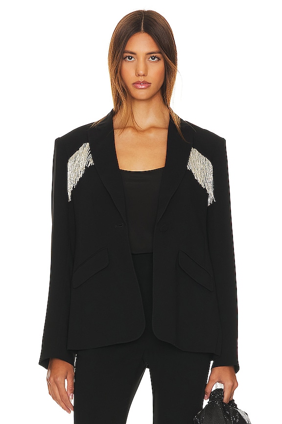 view 2 of 6 VESTE FRANGES AVEC PERLES IRA in Black