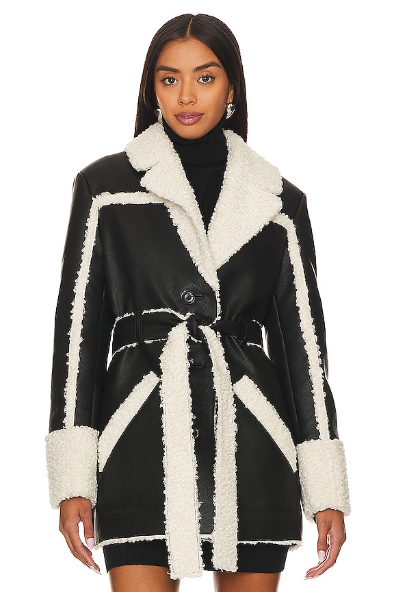 view 2 of 5 Mona Coat in Black & Ivory