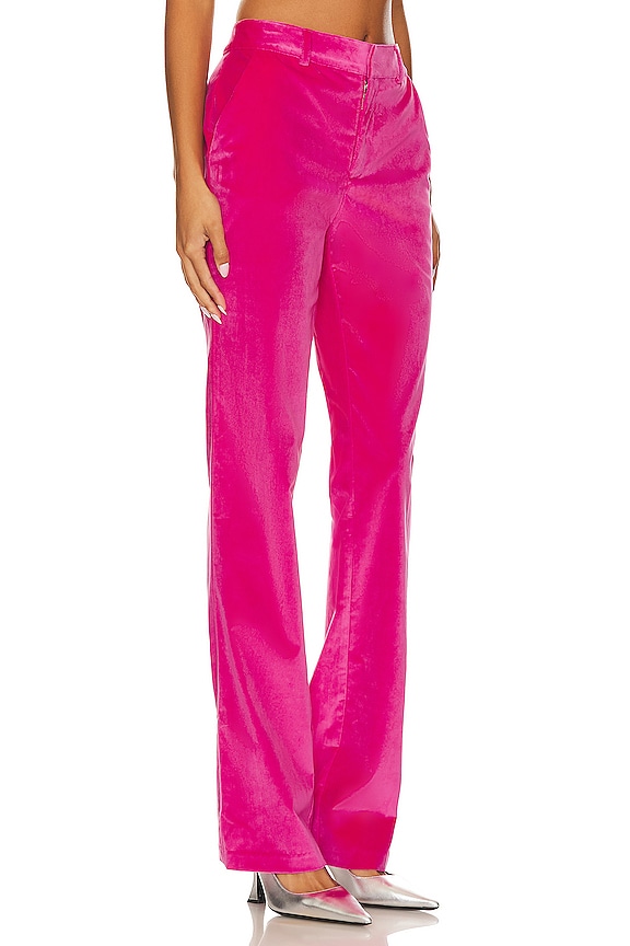 view 2 of 4 Chenille Velvet Kerry Pant in Pink Dahlia