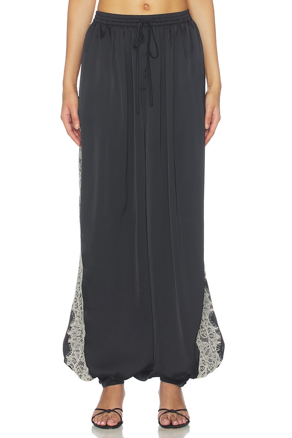 view 2 of 7 Esme Satin Verne Pant in Black