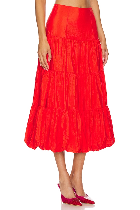 view 2 of 4 PYPER 미디 스커트 in Deep Tangelo