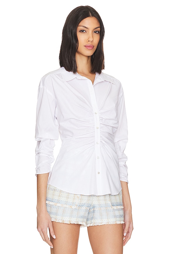 view 2 of 4 Poplin Arden Top in White