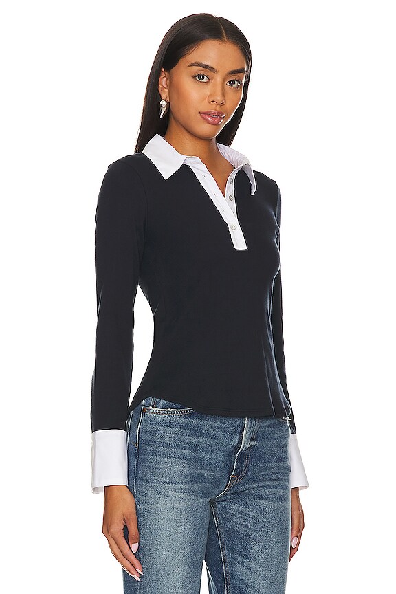 view 2 of 4 Jaden Top in Navy & White