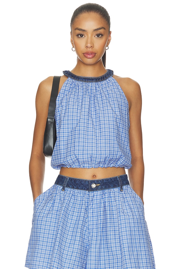 view 1 of 5 Cassidi Top in Bleu Crush & Ultramarine