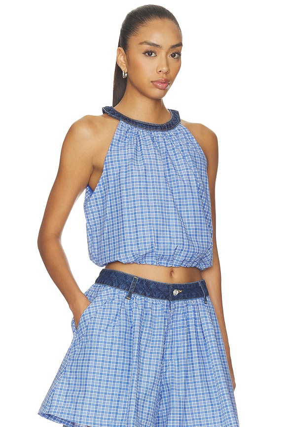 view 2 of 5 Cassidi Top in Bleu Crush & Ultramarine