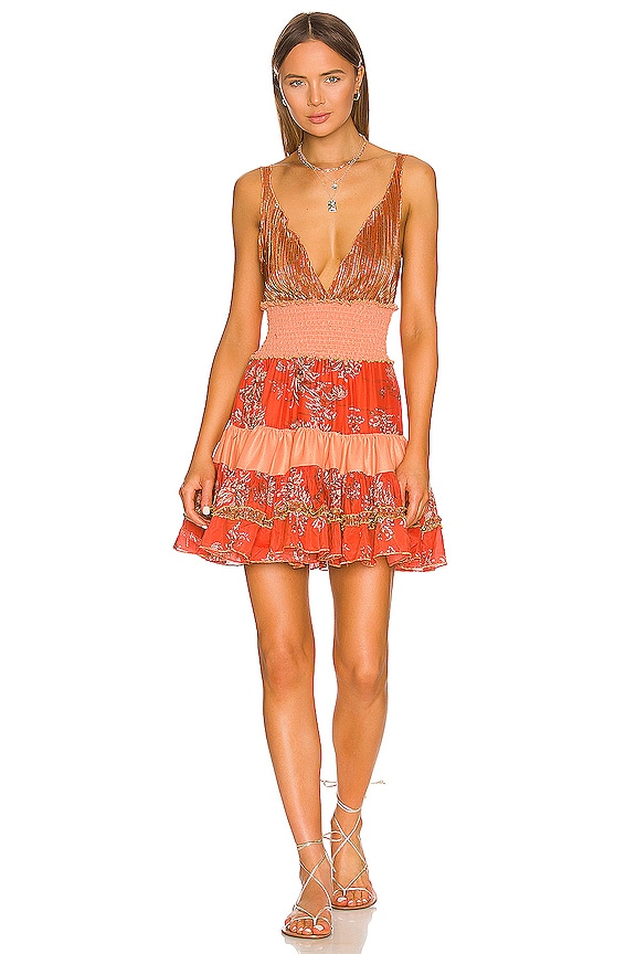 view 1 of 3 Floral Plisse Mini Dress in Print