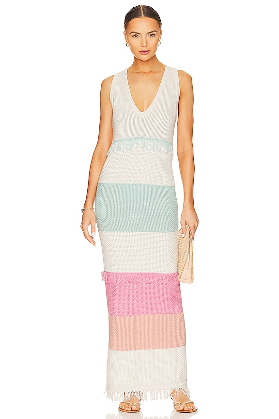 view 2 of 4 Colorblock Midi Dress in Print