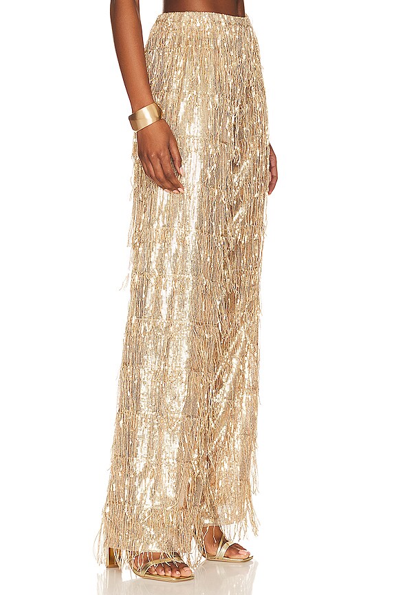 view 2 of 5 PANTALON PAILLETTES in Gold