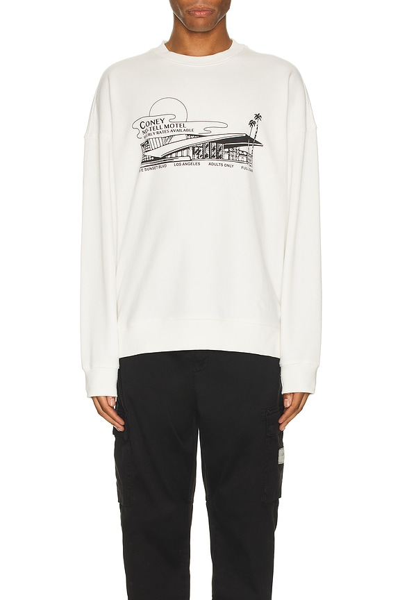 view 3 of 3 Water Based Screen Print Crewneck Sweatshirt in Cloud Dancer