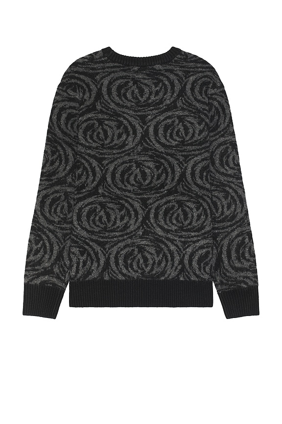 view 2 of 3 Intarsia Crew Neck Sweater in Caviar