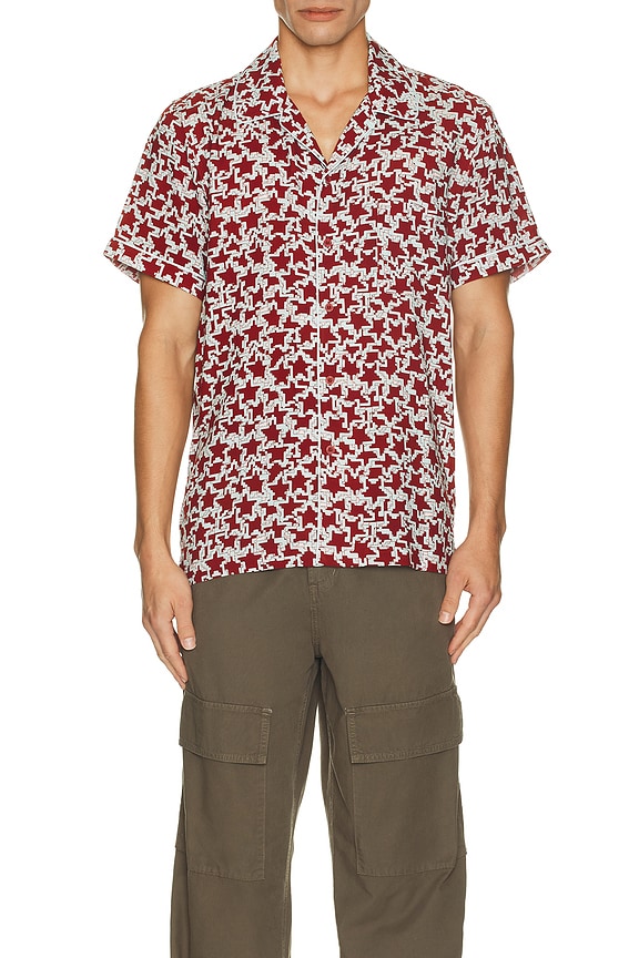 view 3 of 3 All Over Digital Camp Shirt in Red & Blue