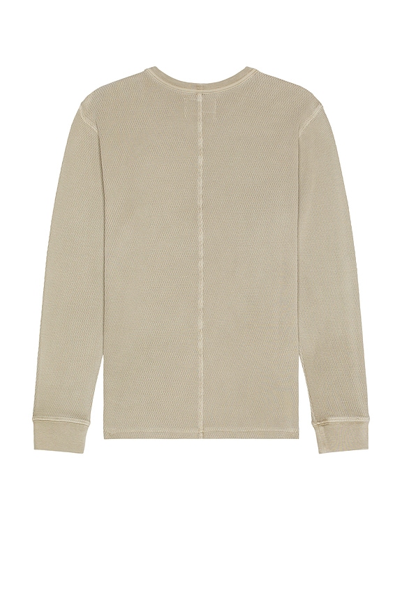 view 2 of 3 Waffle Long Sleeve Tee in Pelican Wheat