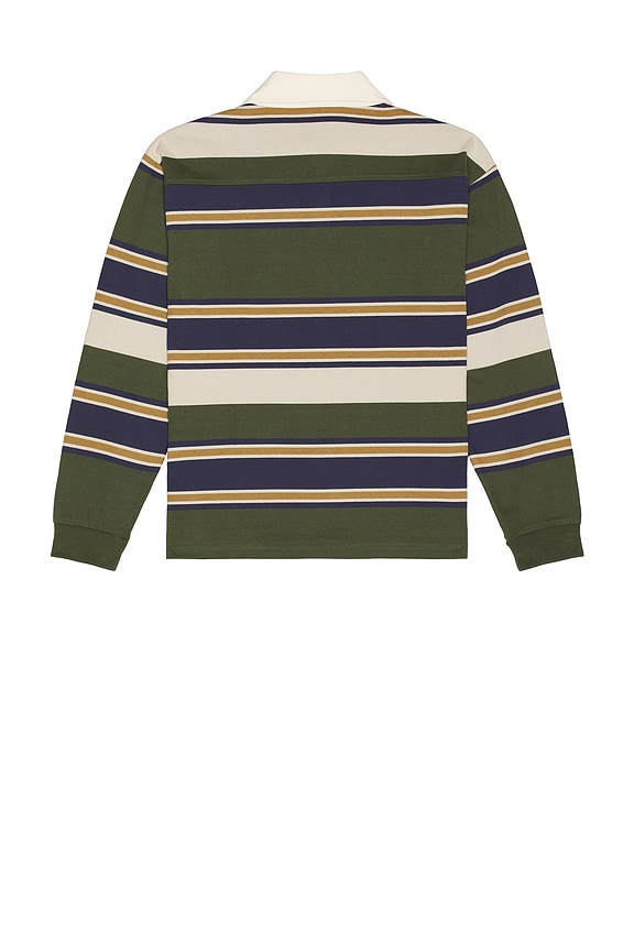 view 2 of 4 Rugby Shirt in Green Rugby Stripe