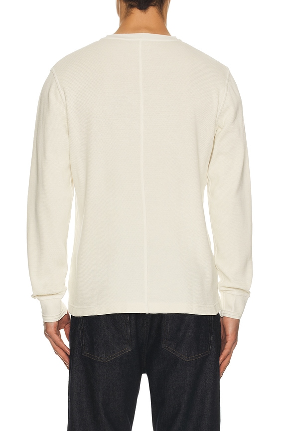 view 2 of 4 Waffle Three Button Henley in Plaster