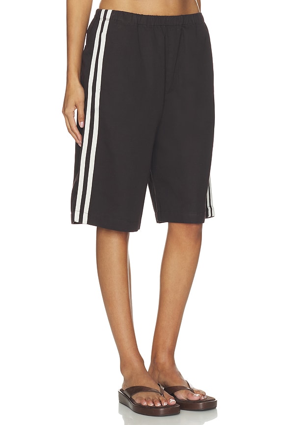view 2 of 6 Anais Pull On Track Shorts in Chocolate