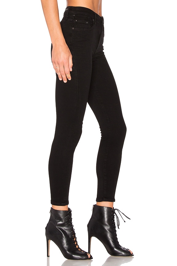 view 2 of 4 JEANS AJUSTADOS RECORTADOS ROCKET CROP in All Black