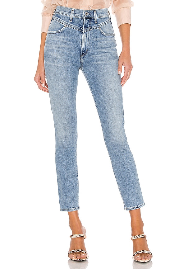 Citizens of Humanity Mia Front Yoke Slim Straight in Outset | REVOLVE