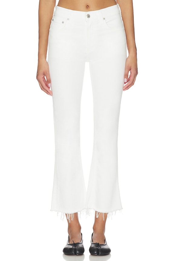 view 1 of 6 Goldie Kick Flare Ankle Jeans in Soft White