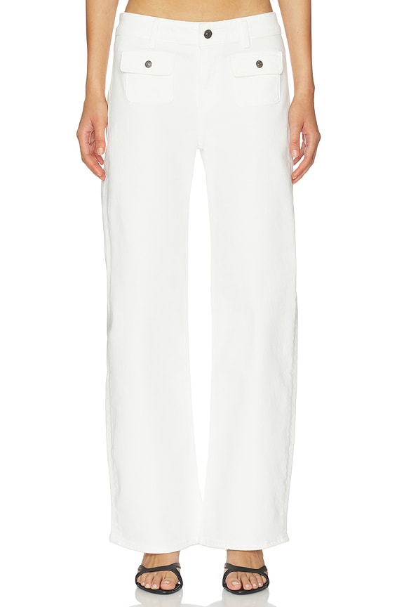 view 1 of 6 Nora Patch Pocket Trouser Jeans in Soft White