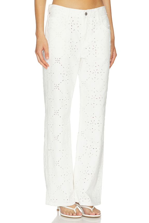 view 2 of 6 Lindz Easy Straight Jeans in Blanc