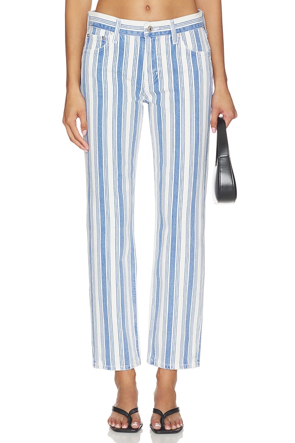 view 1 of 6 Anissa Straight Leg Jeans in Mar Stripe