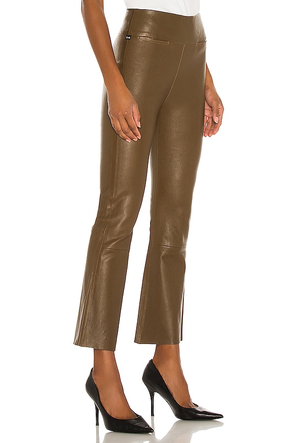 view 2 of 4 PANTALON EN CUIR COLETTE in Mahogany