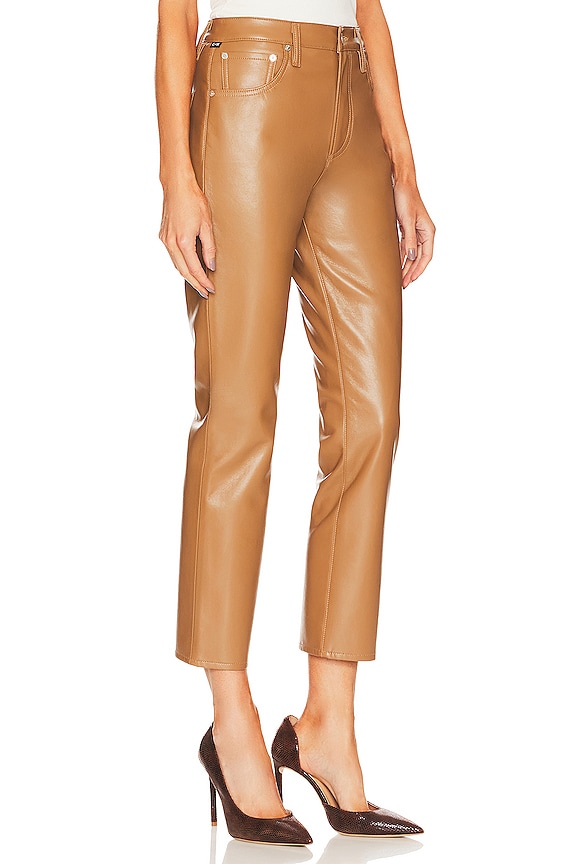 view 2 of 4 Jolene High Rise Vintage Slim Recycled Leather in Camel