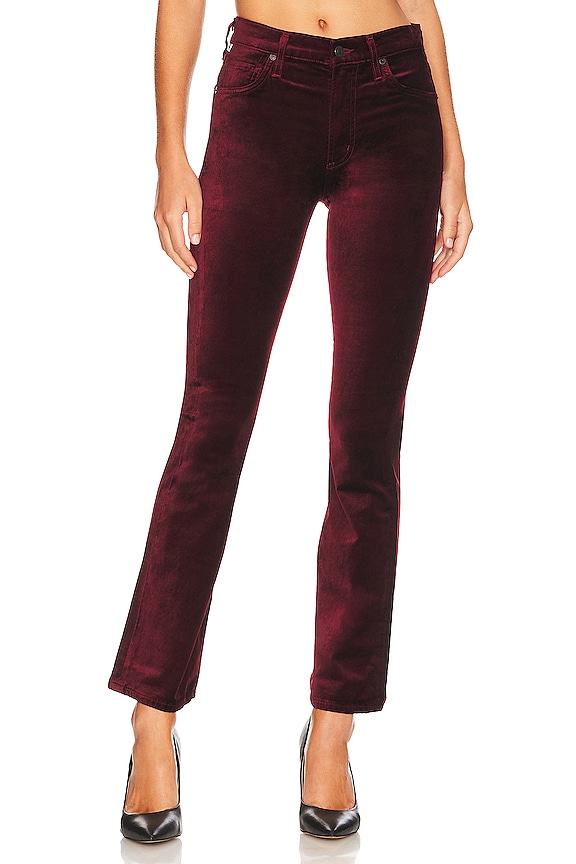 Bootcut Velvet Raspberry Citizens of Humanity Lilah High Rise Bootcut Velvet in Lava | REVOLVE