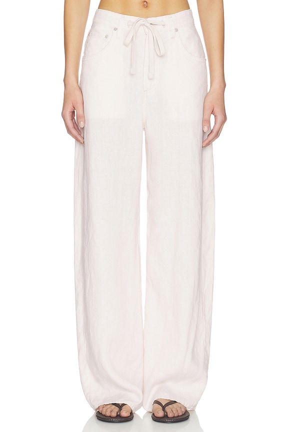 view 1 of 6 Petite Brynn Drawstring Trouser Pants in Pale Stone