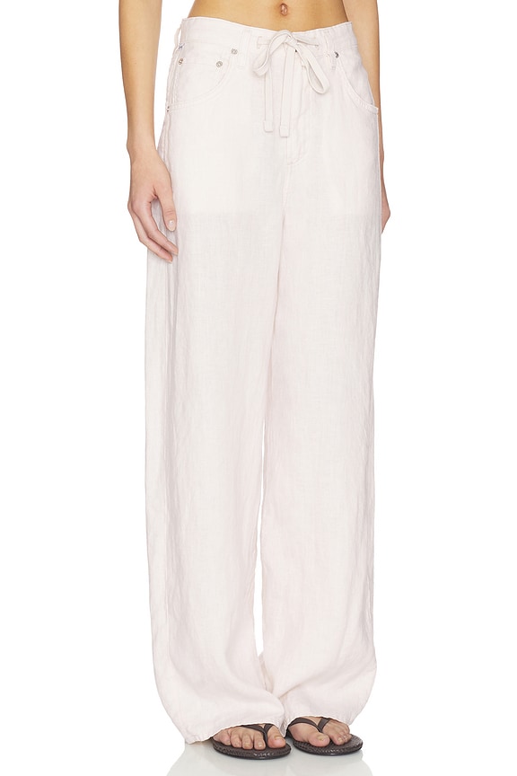 view 2 of 6 Petite Brynn Drawstring Trouser Pants in Pale Stone