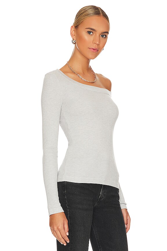 view 2 of 4 Wren Off The Shoulder Top in Sparrow Heather