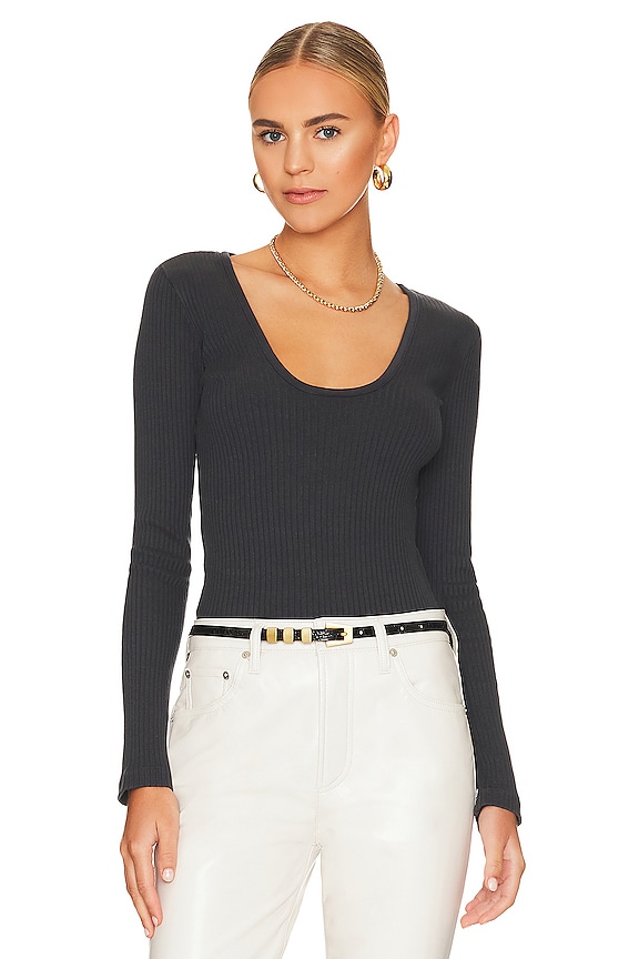 Citizens of Humanity Carolyn Top in Charcoal | REVOLVE