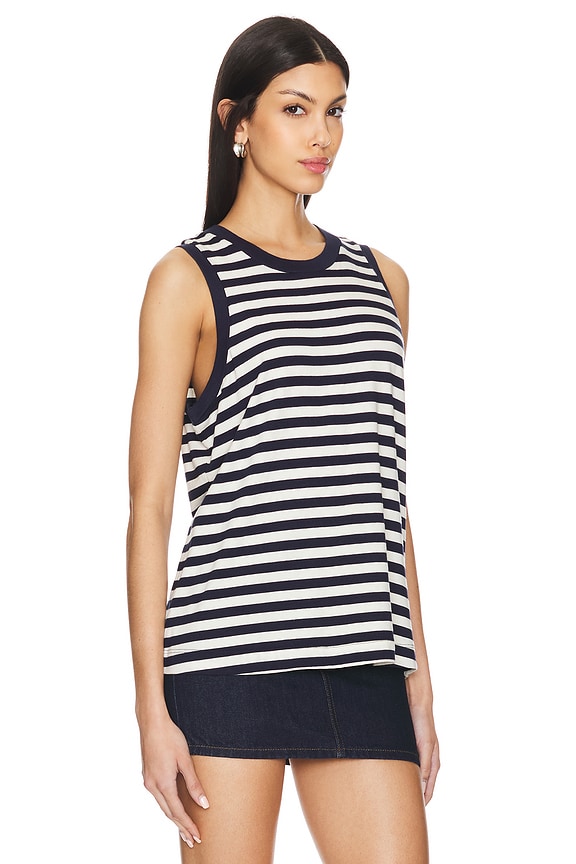view 2 of 4 CAMISETA MUSCULOSA MODERNA JESSIE in Eclipse Stripe