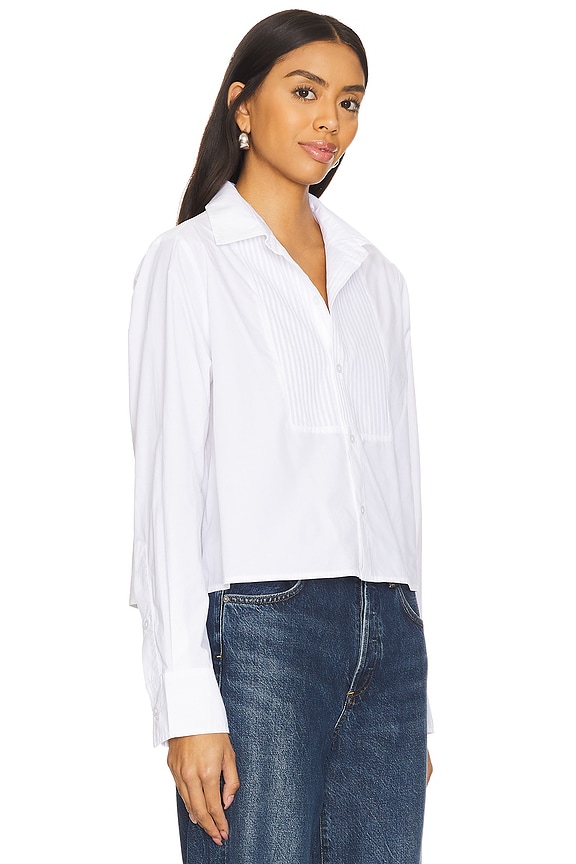 view 2 of 4 Fino Boxy Cropped Tuxedo in White