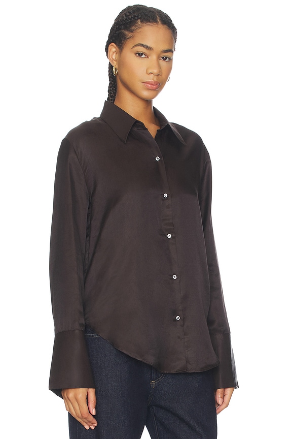 view 2 of 4 Camilia Shirt in Chocolate