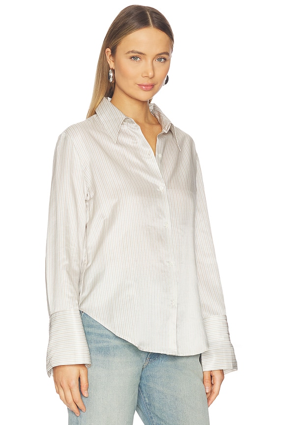 view 2 of 5 Camilia Shirt in Sandstone Stripe